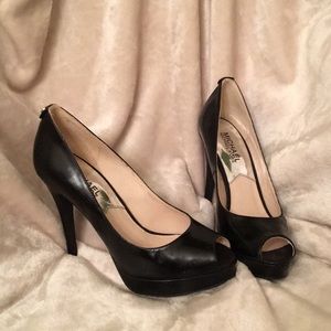 4” Black Michael Kors Platform Heels